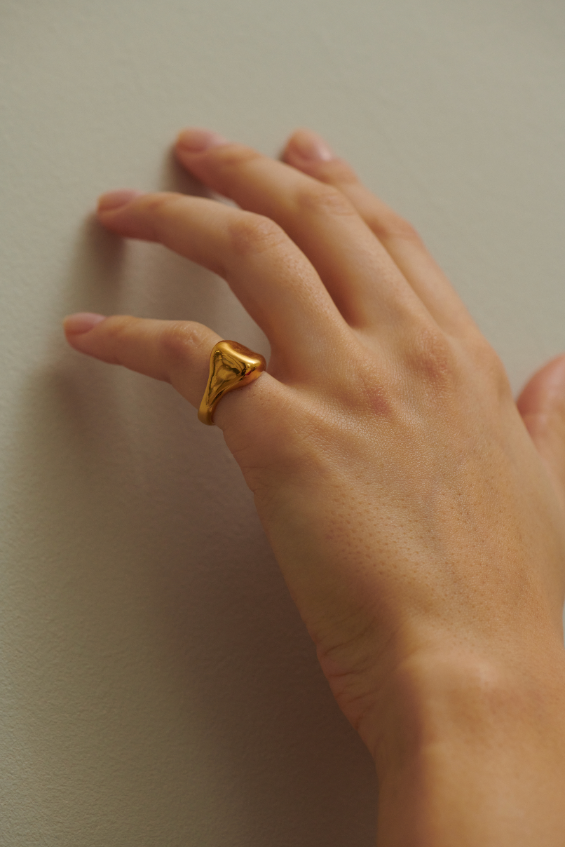 Ariel Signet Ring in 9 Carat Solid Gold